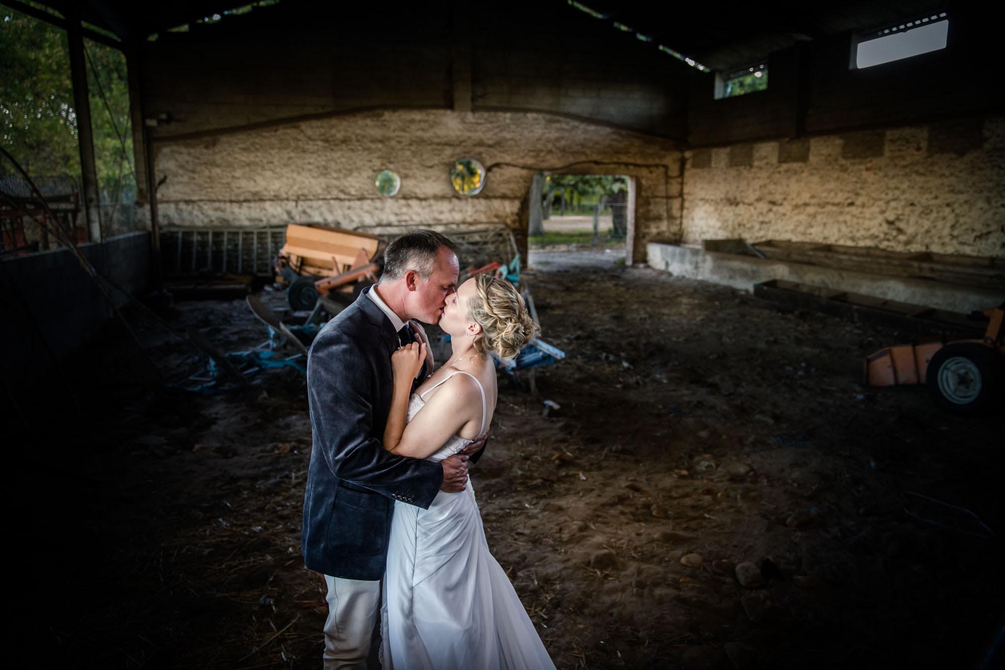 wedding in a barn